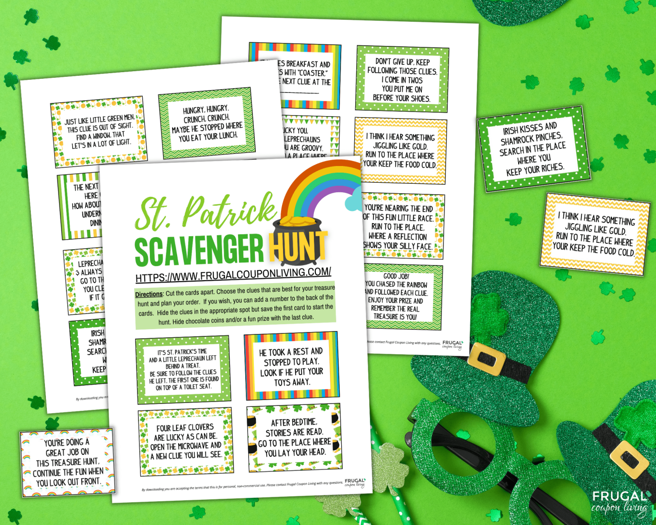 really fun leprechaun scavenger hunt for st. patricks day