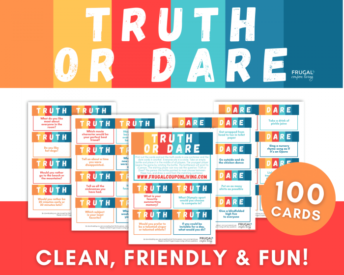 100 truth or dare cards