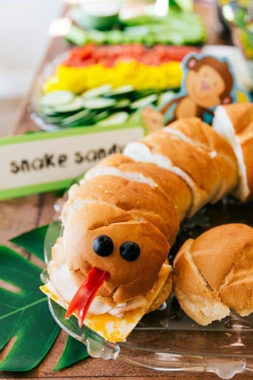 Snake Sandwich Jungle Party Food