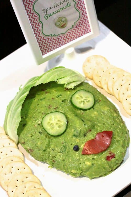 Cute Spa Party Food easy recipe guacamole dip