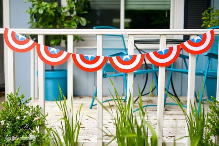 fun captain america party decor bunting garland