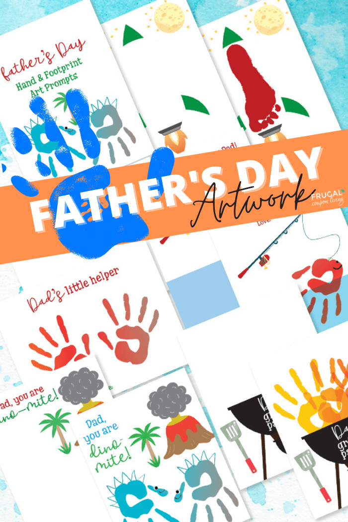 Adorable Father's Day Handprint (or footprint) Art - print now!