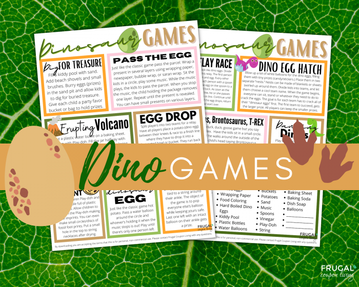 Dinosaur birthday party games