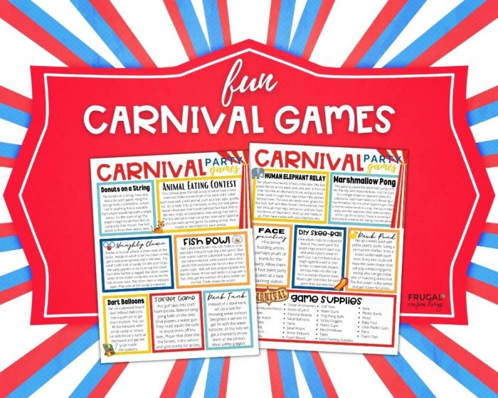 Fun Carnival Party Games Printable