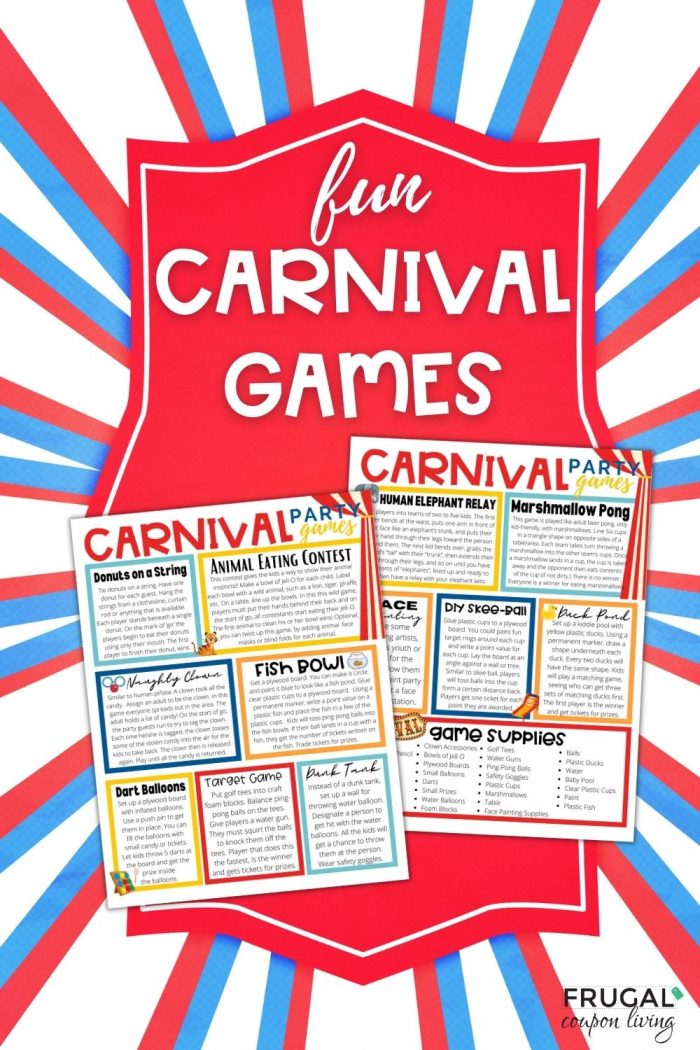 Printable Carnival Party Games