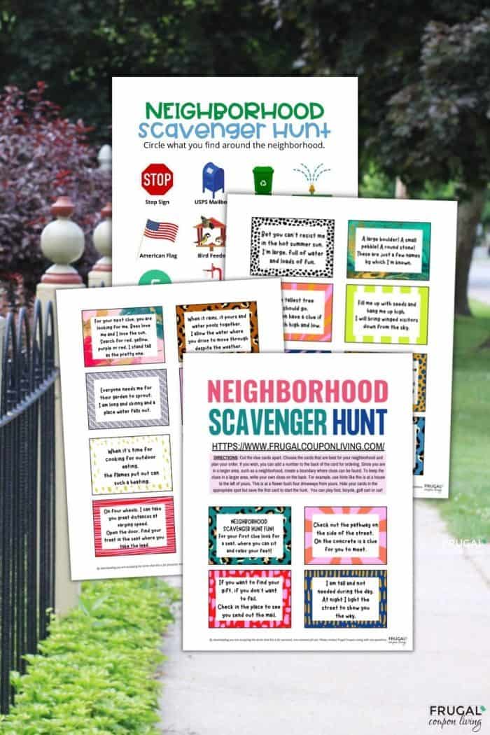 Neighborhood Scavenger Hunt Printable