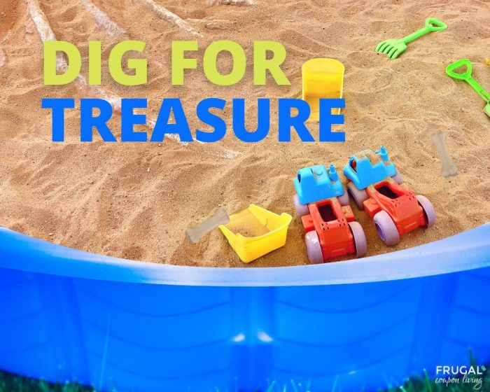 Dinosaur fossil dig birthday party activity