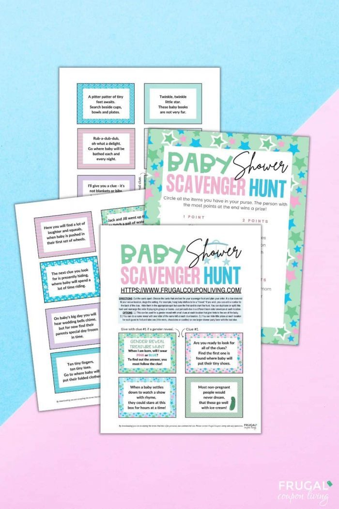 baby shower scavenger hunt