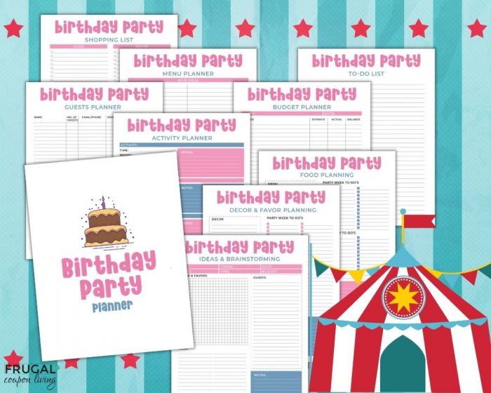 Free Carnival Party Printable Planner