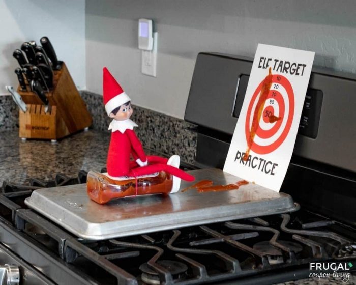 free Printable Elf on the Shelf Ketchup Target Practice