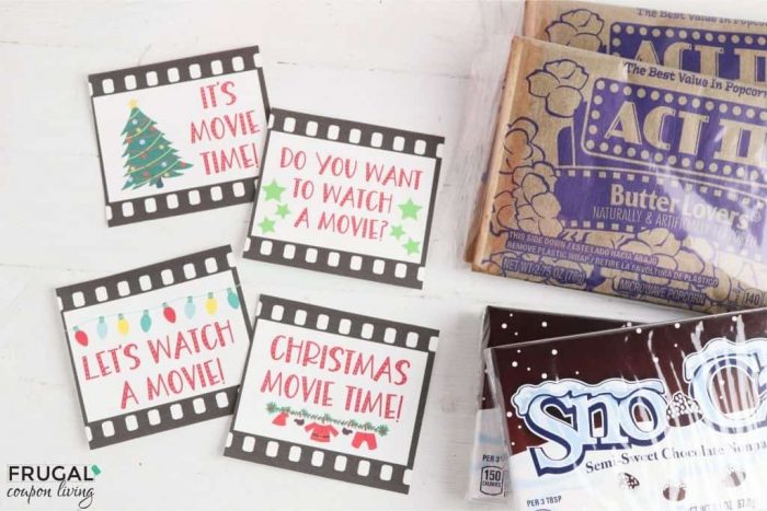 free printable elf on the shelf movie night props