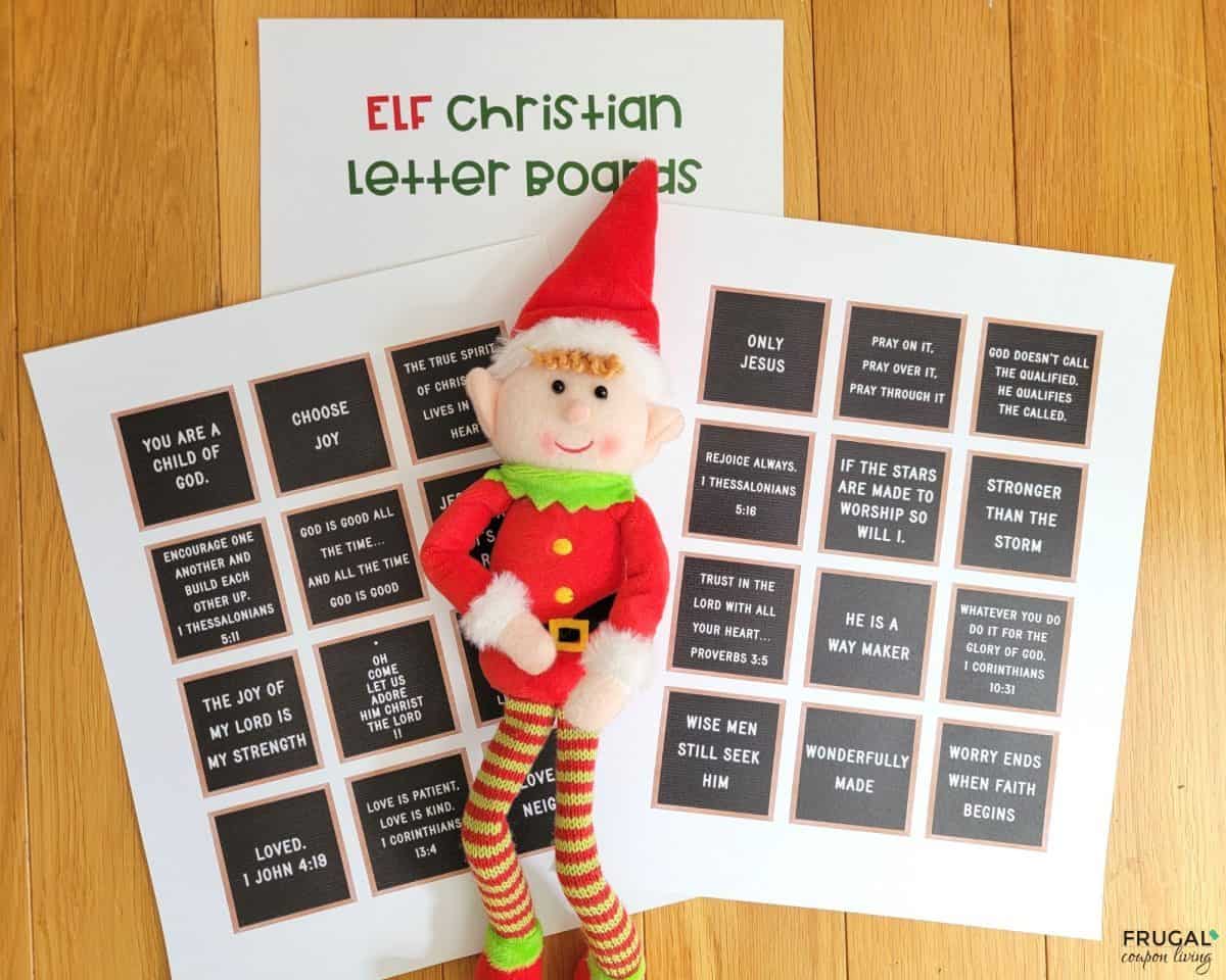 printable Christian elf on the shelf ideas for Christmas