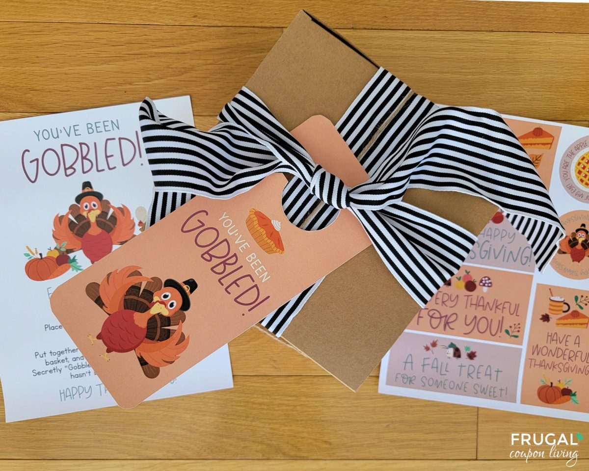 thanksgiving printable Youve been gobbled gift idea