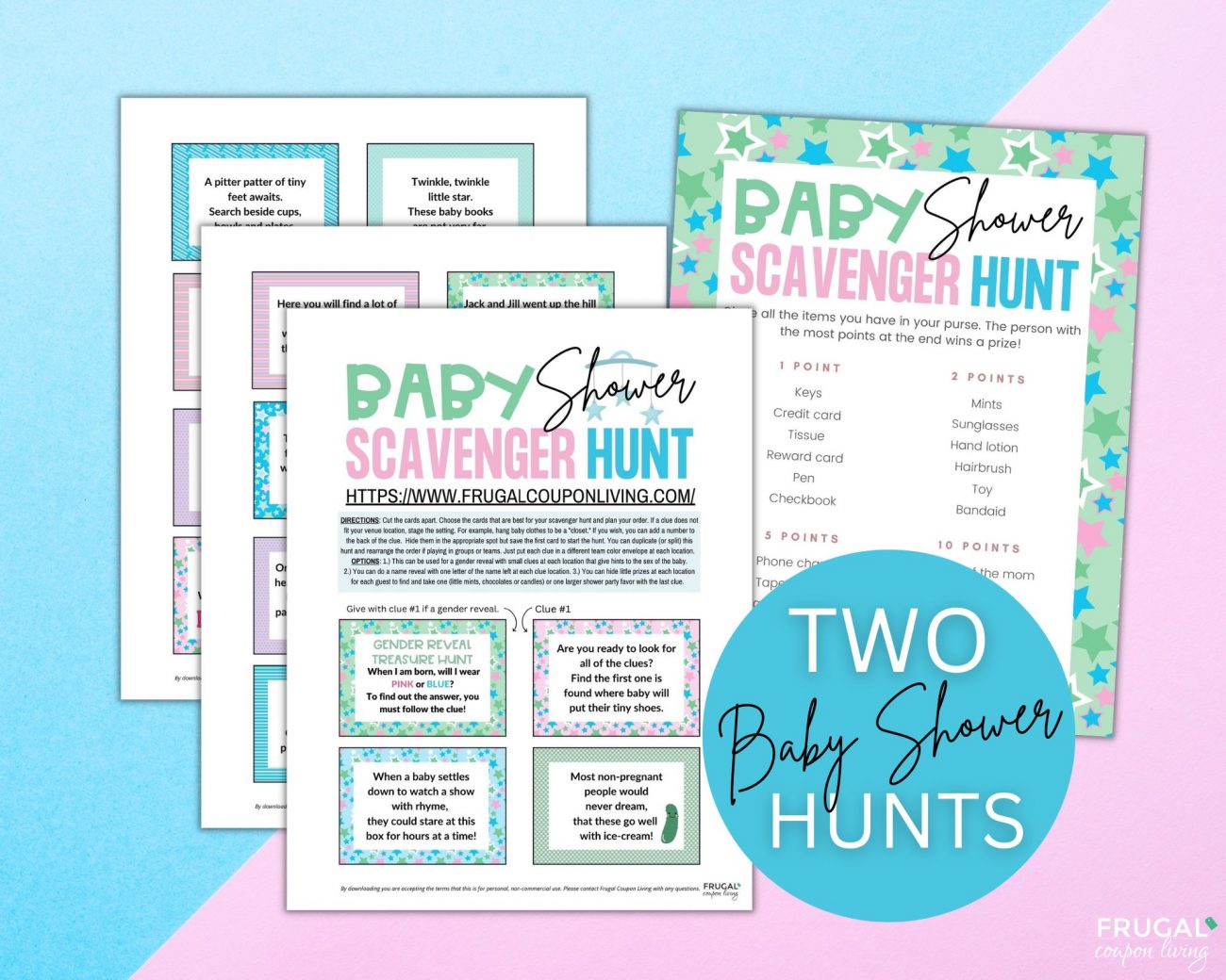 themed baby shower scavenger hunt printable games