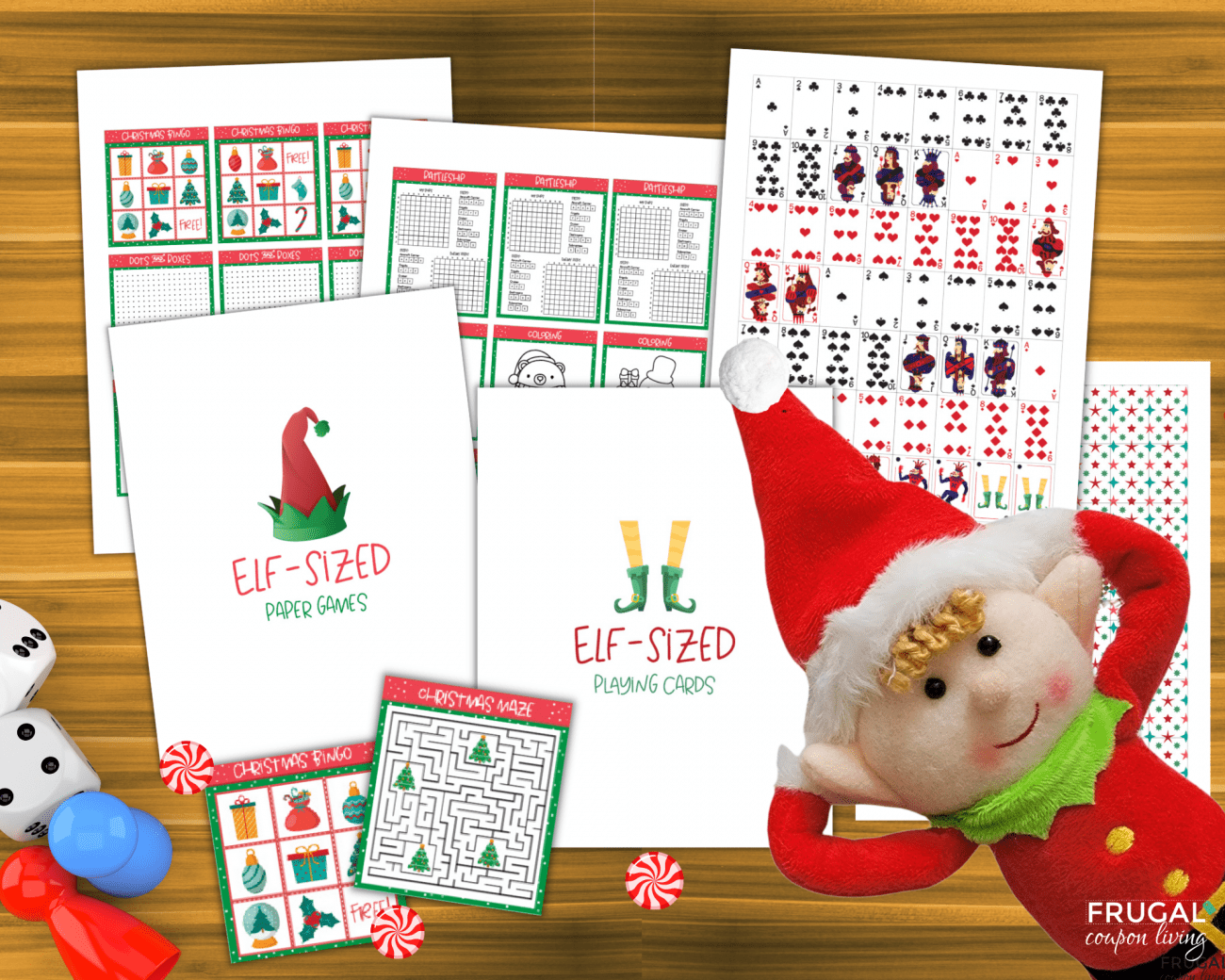 free printable mini christmas game boards for elf