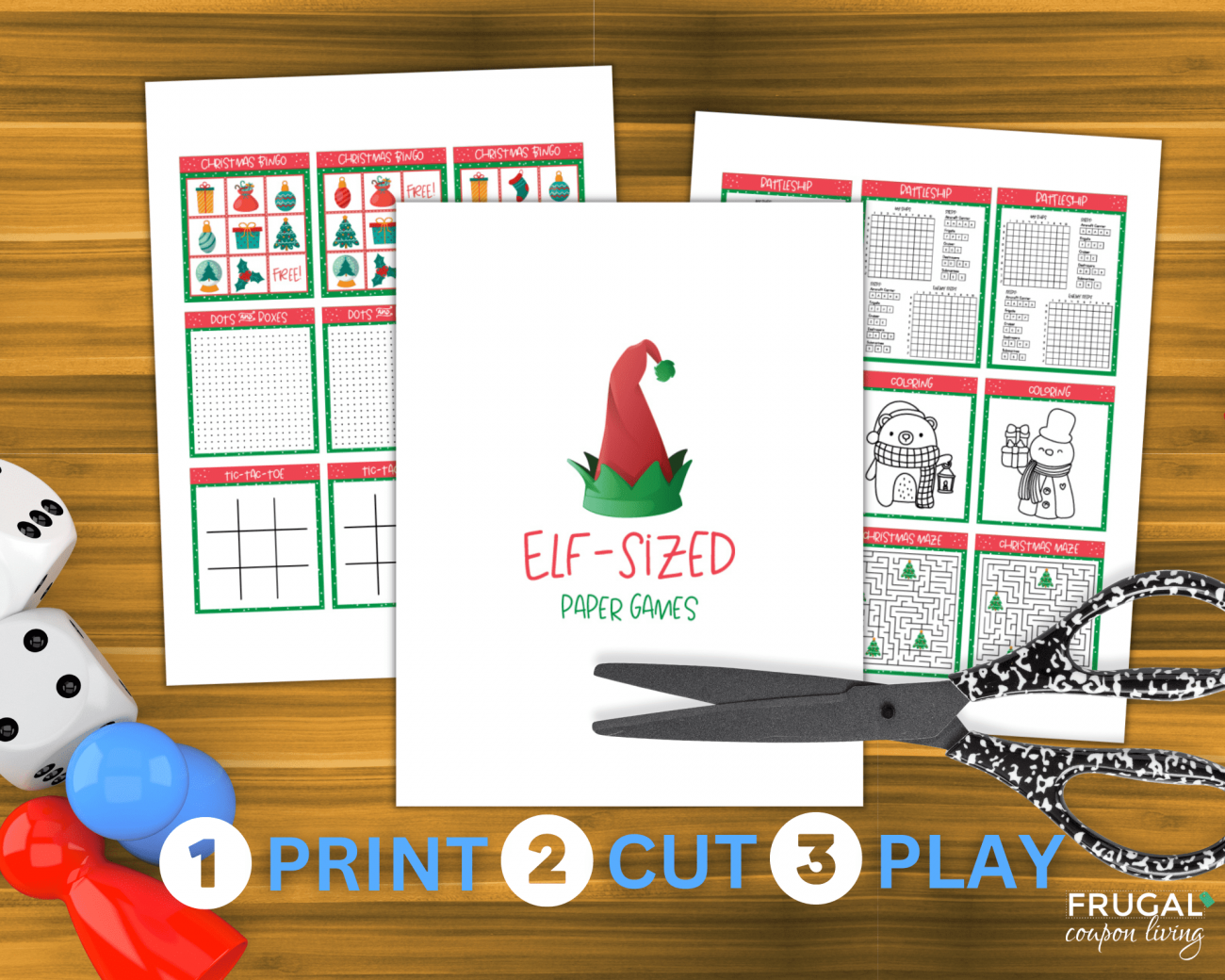 printable mini playing games for christmas elf