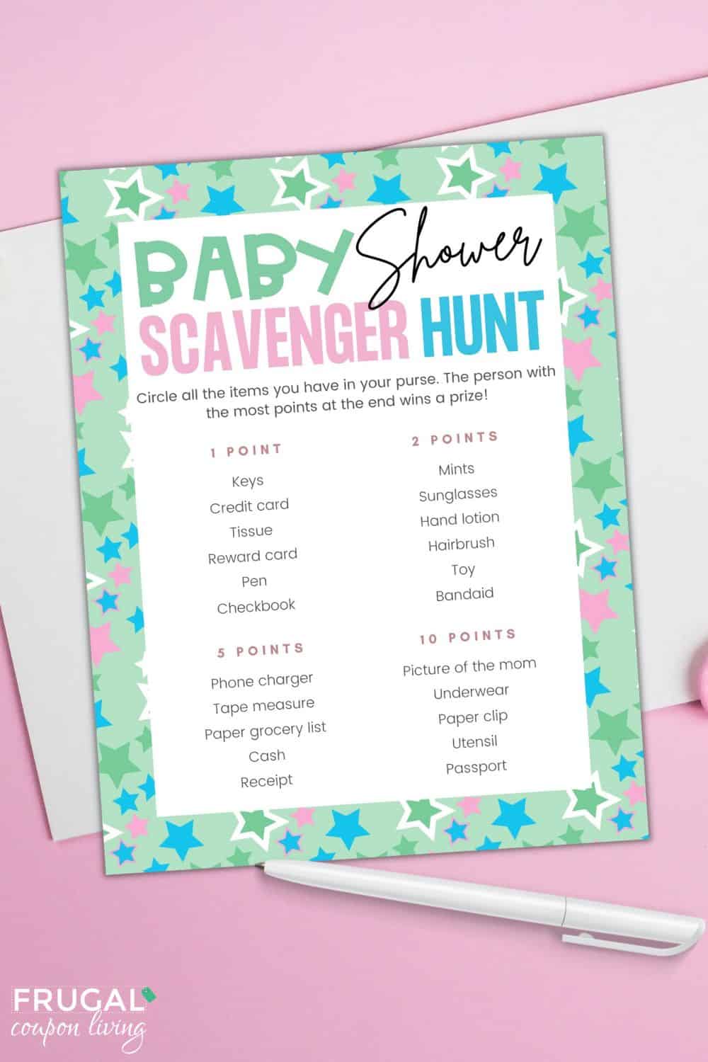 What's in your Purse baby shower game printable