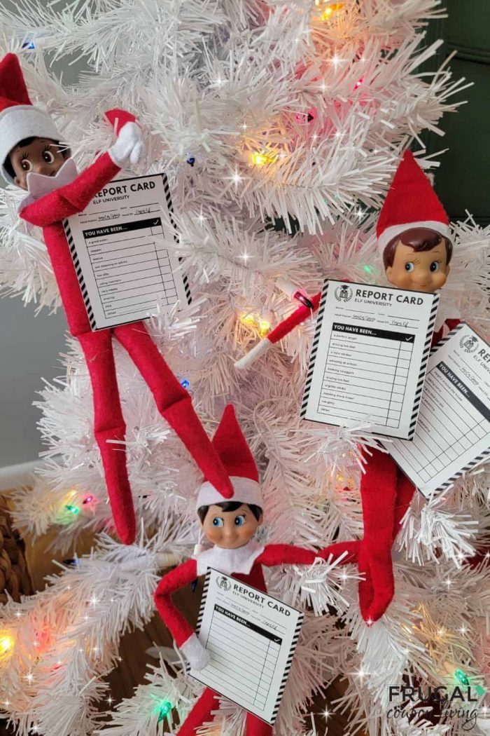 elf on the shelf report card printables for behavior