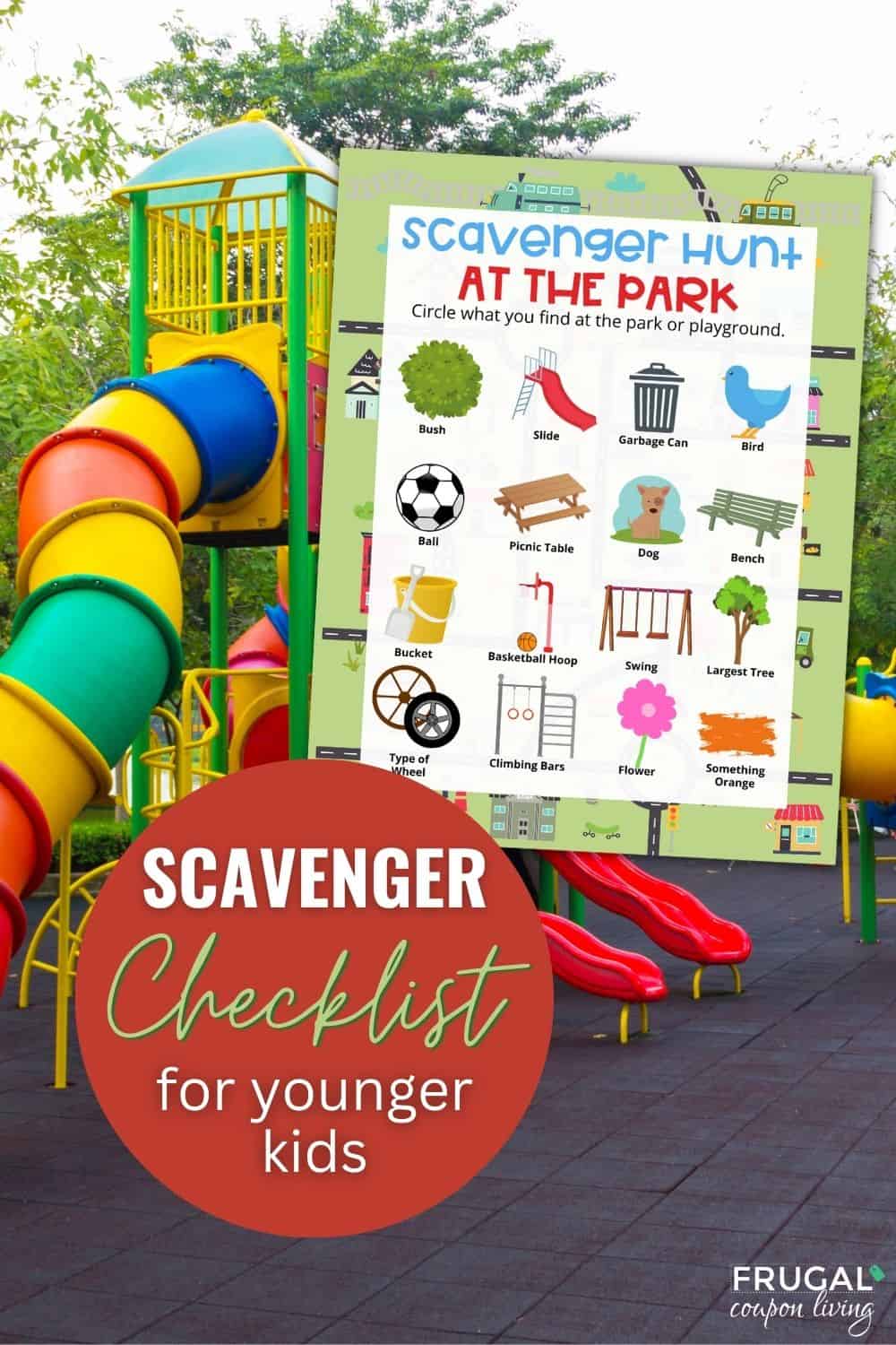 printable park scavenger hunt checklist for kids