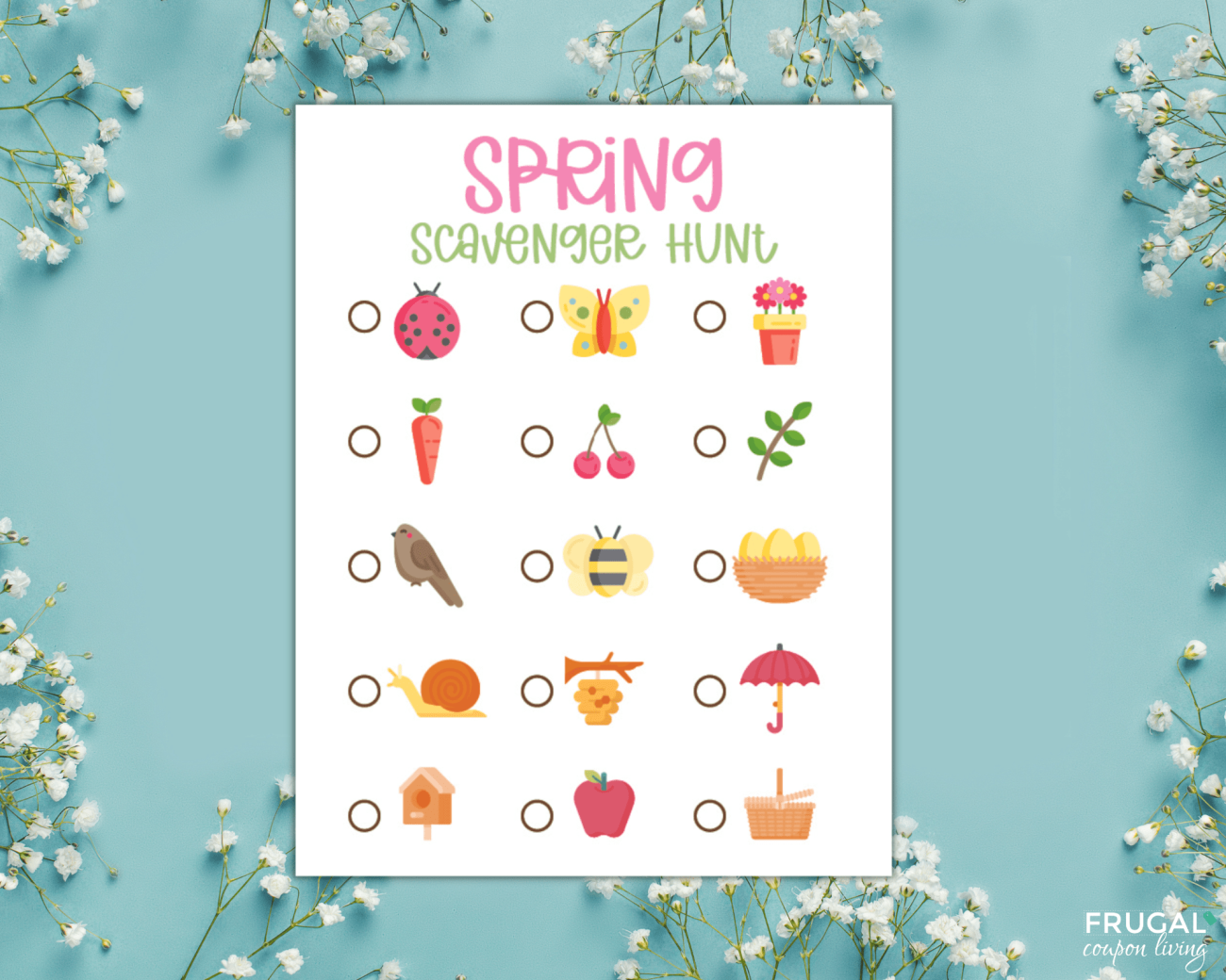 fun spring scavenger hunt checklist