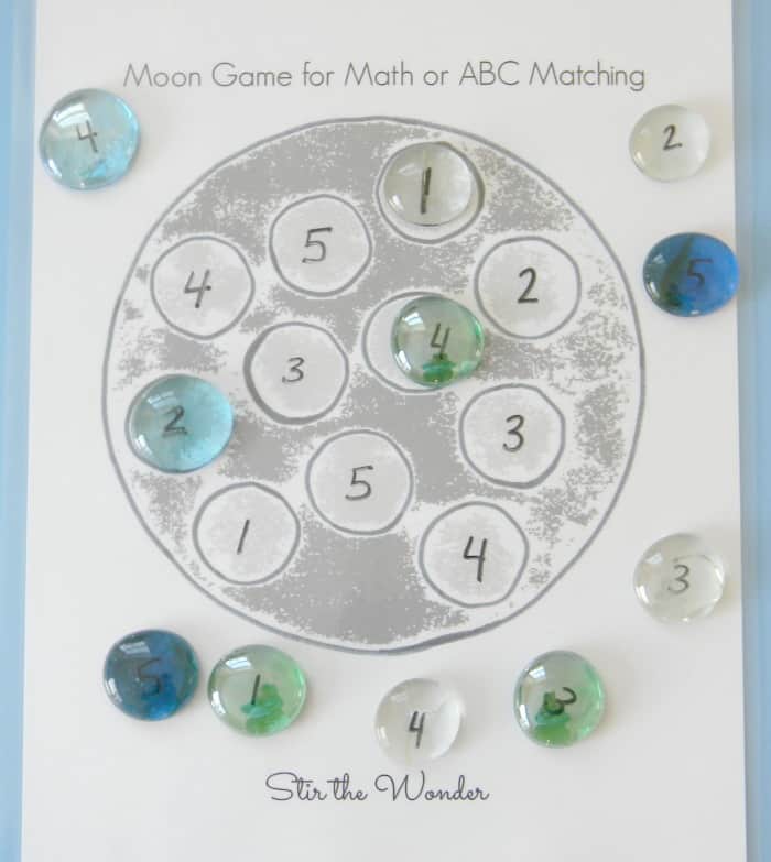 moon math game for kids