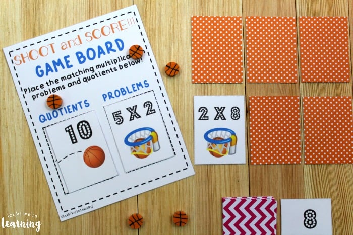 super fun basketball math board game with cards