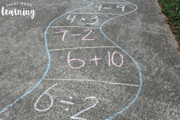 outdoor math game for kids