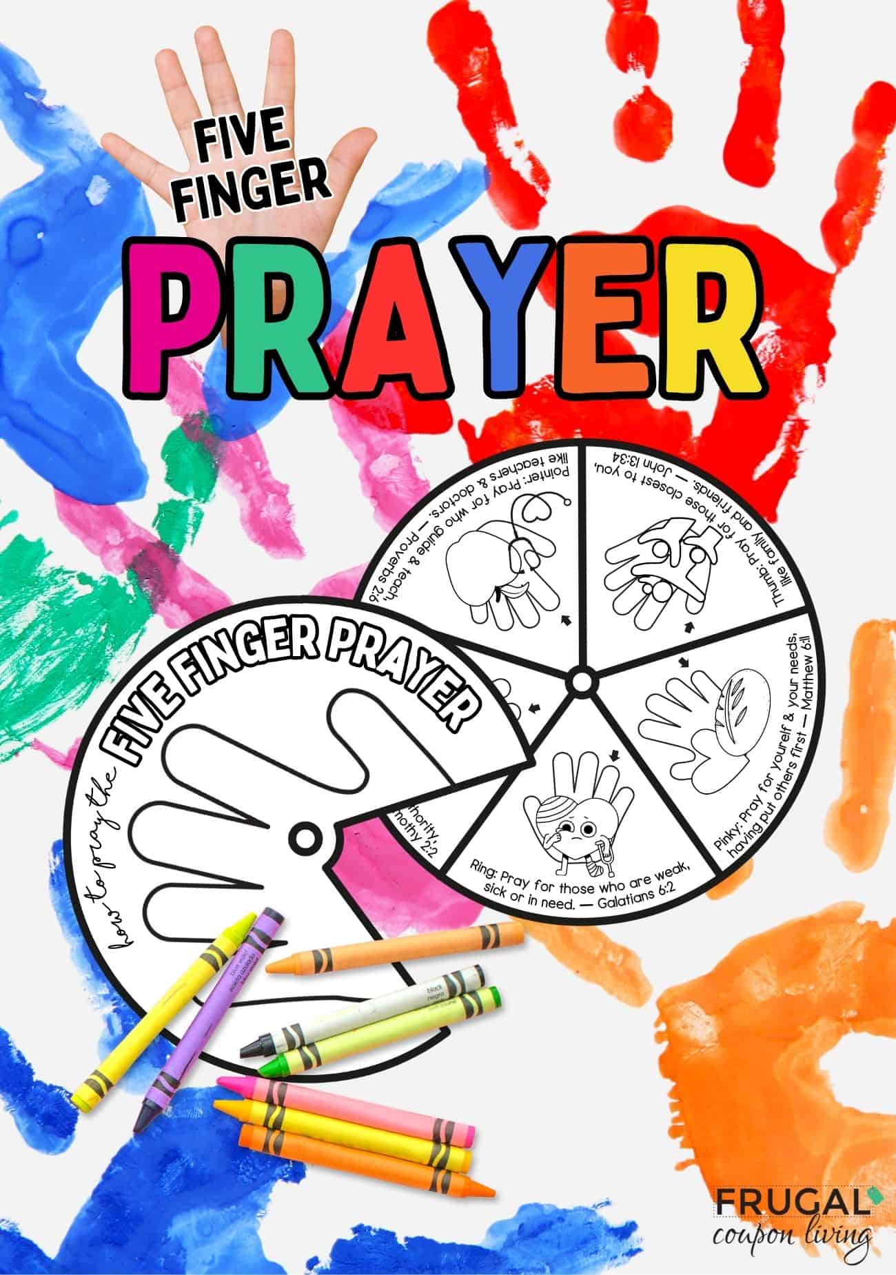 how to pray with the five finger method for kids