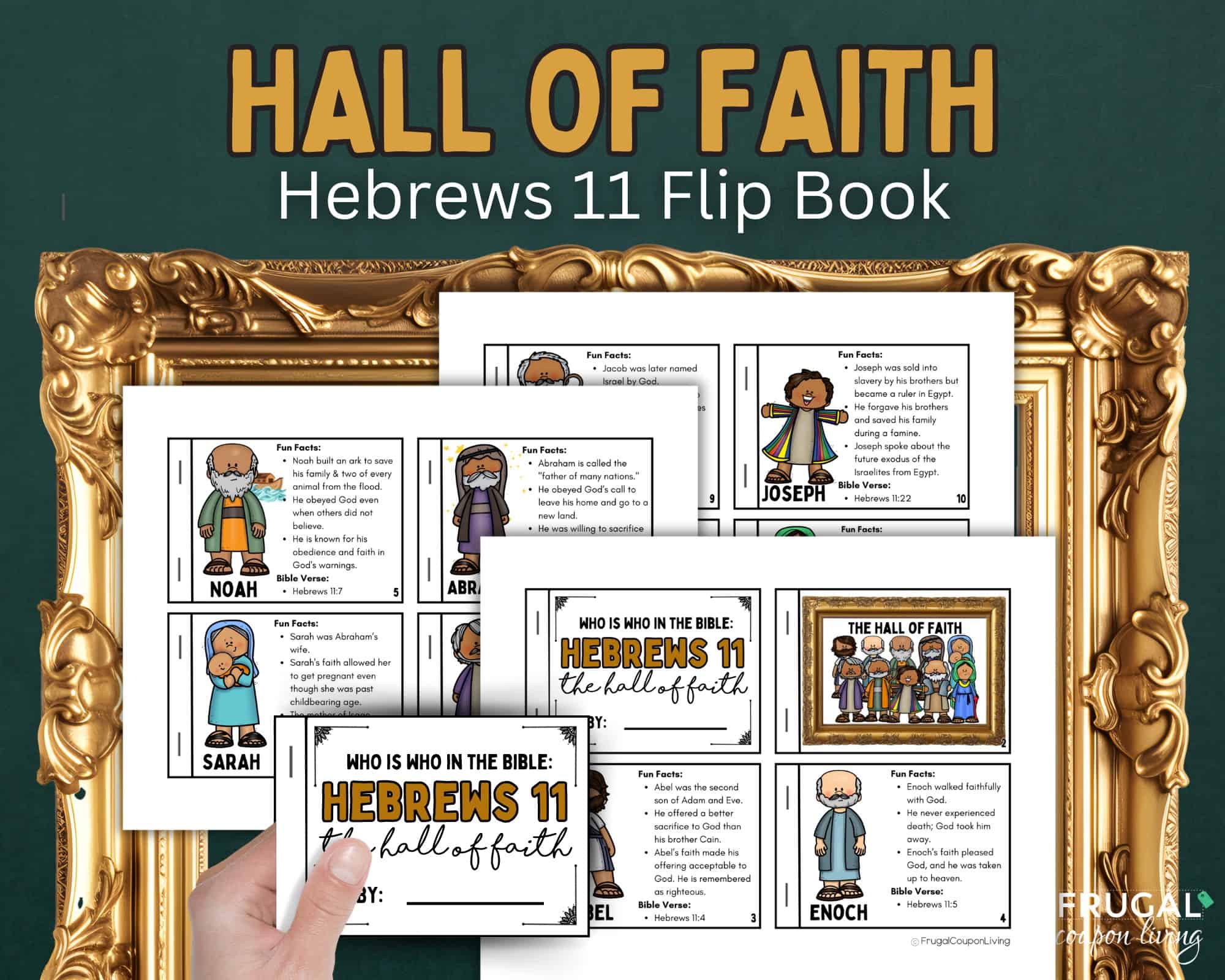 Hebrews 11 Hall of Faith Crafts for Kids miniature coloring book