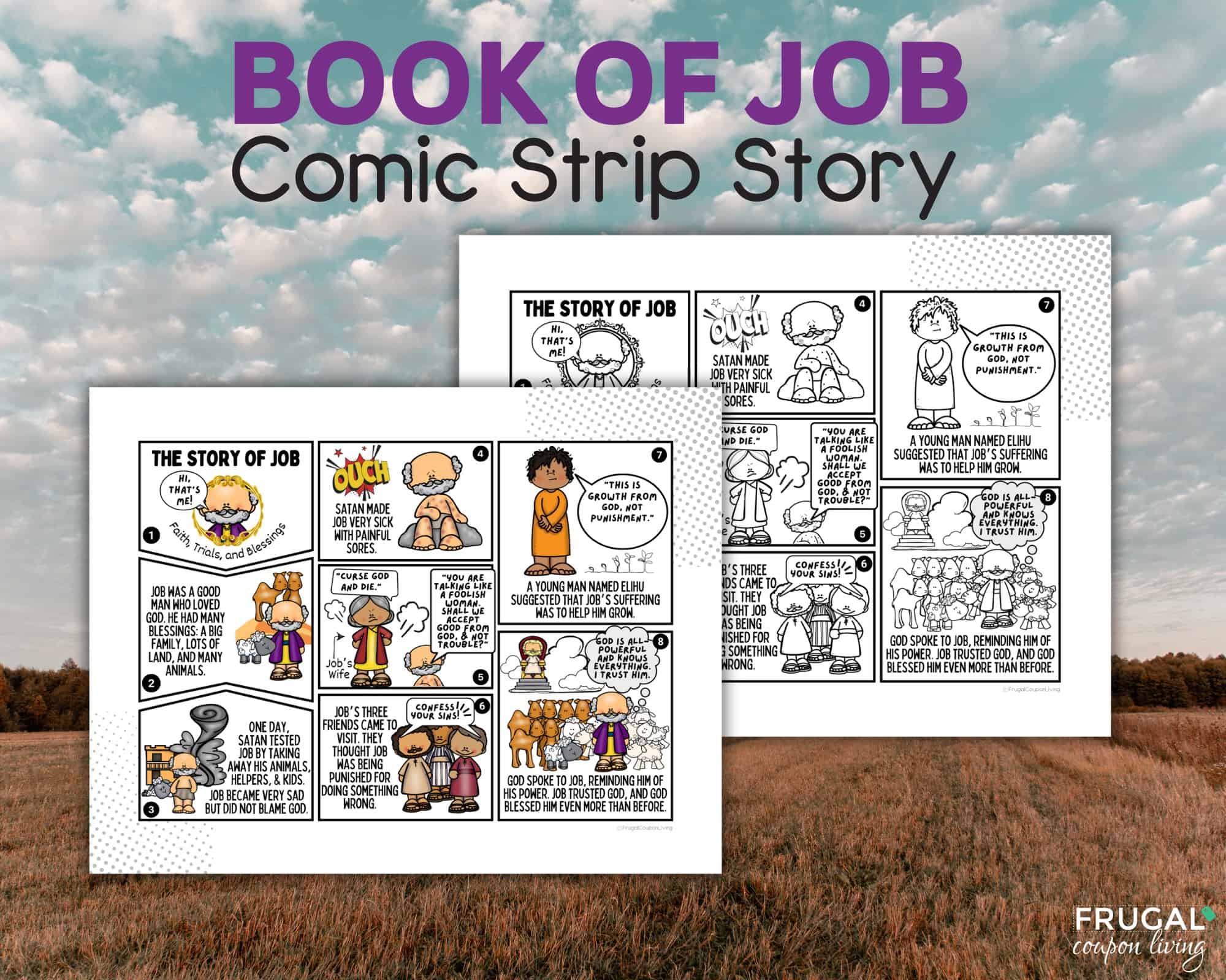 printable bible comic strip book of job