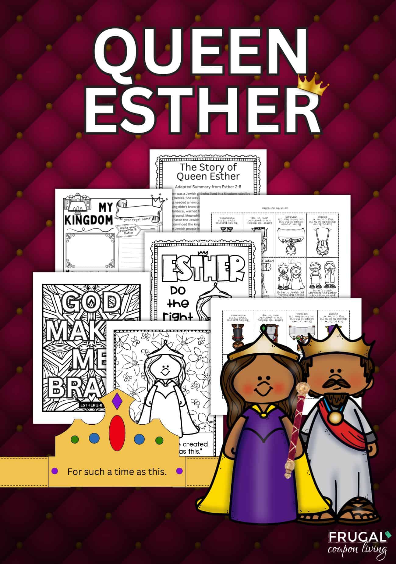 Book of Esther bible crafts for kids