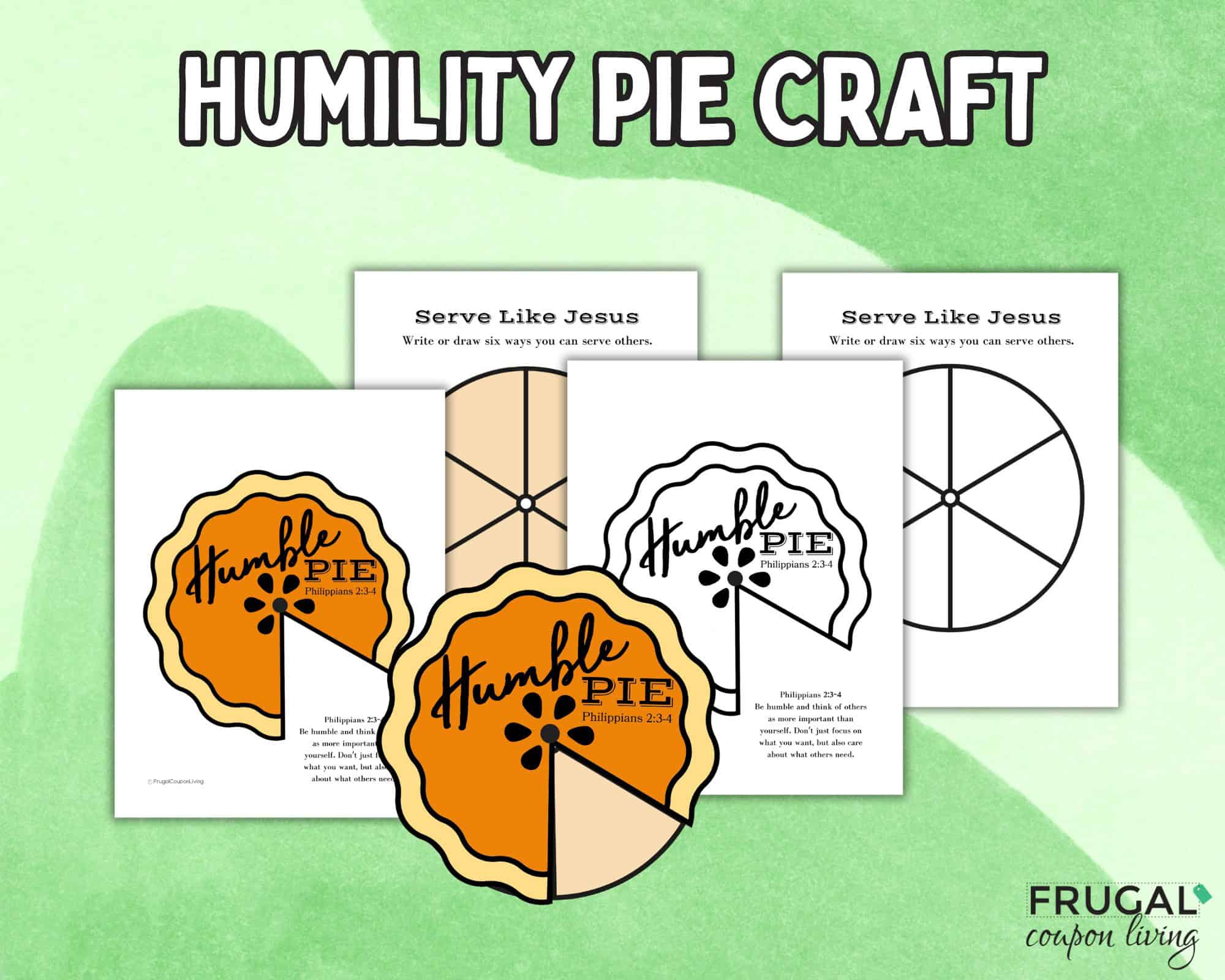 printable humble pie craft for kids