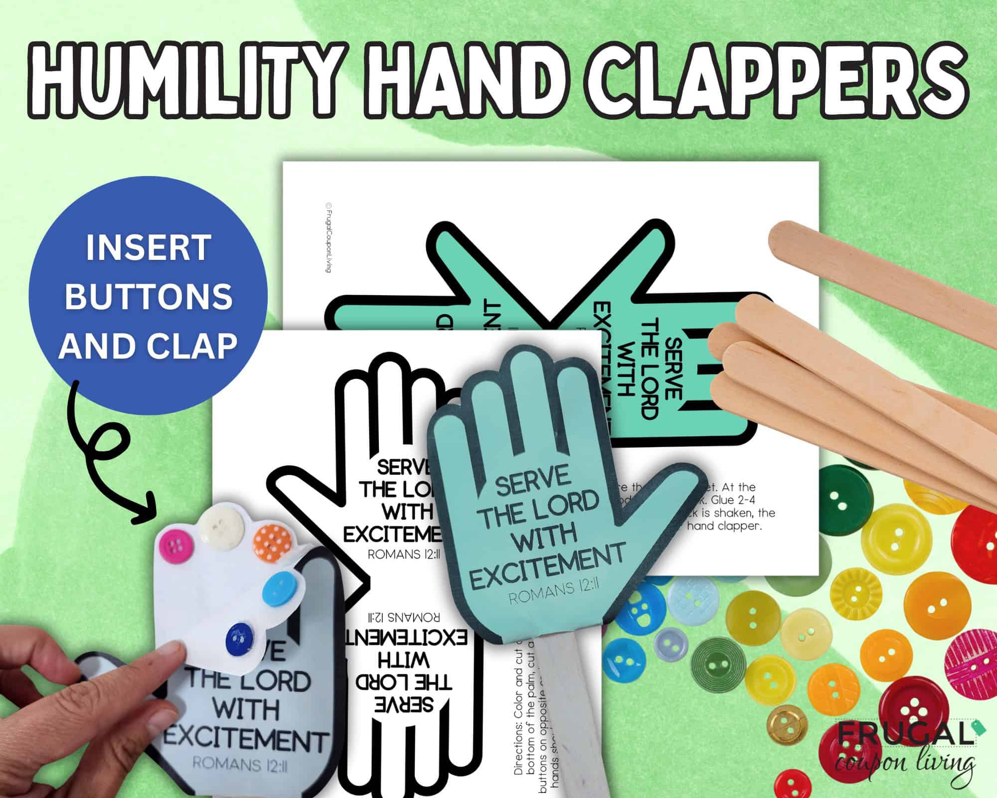 DIY hand clapper craft on humilty for kids