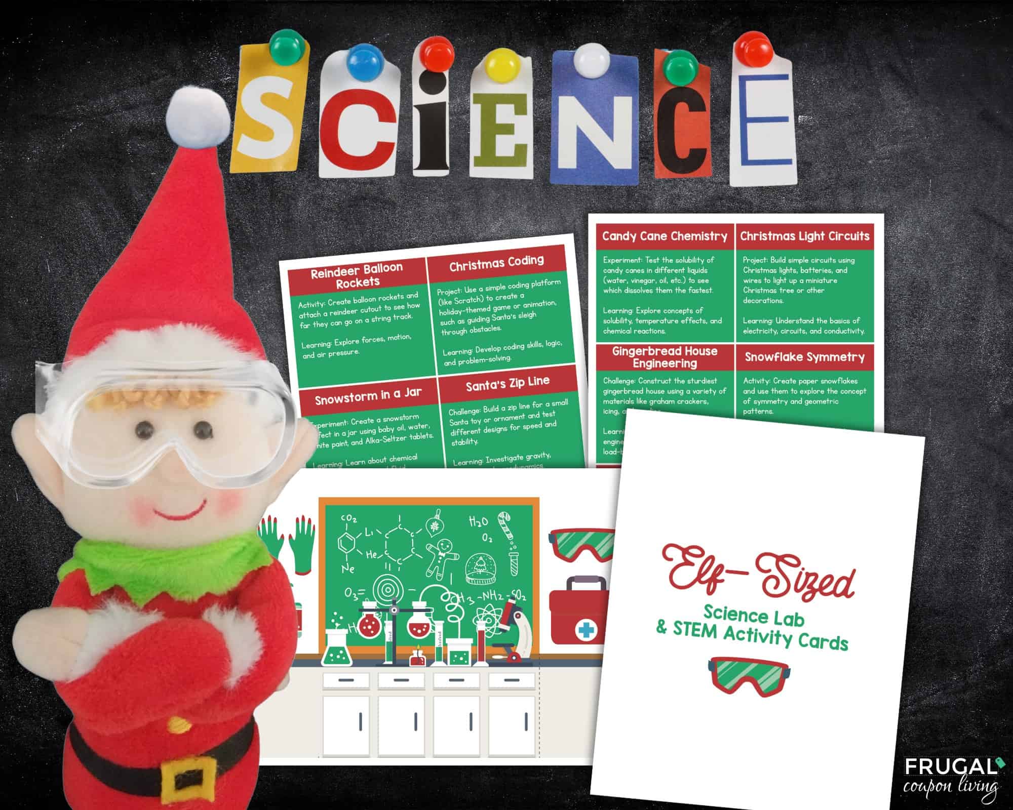 Elf Sized Science Set printable STEM Activities for Christmas