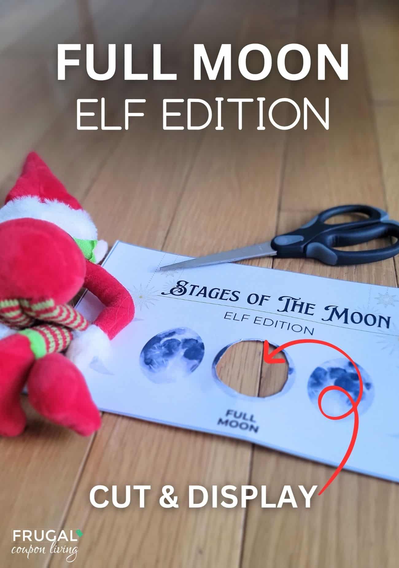 printable full moon prop set for Christmas elf