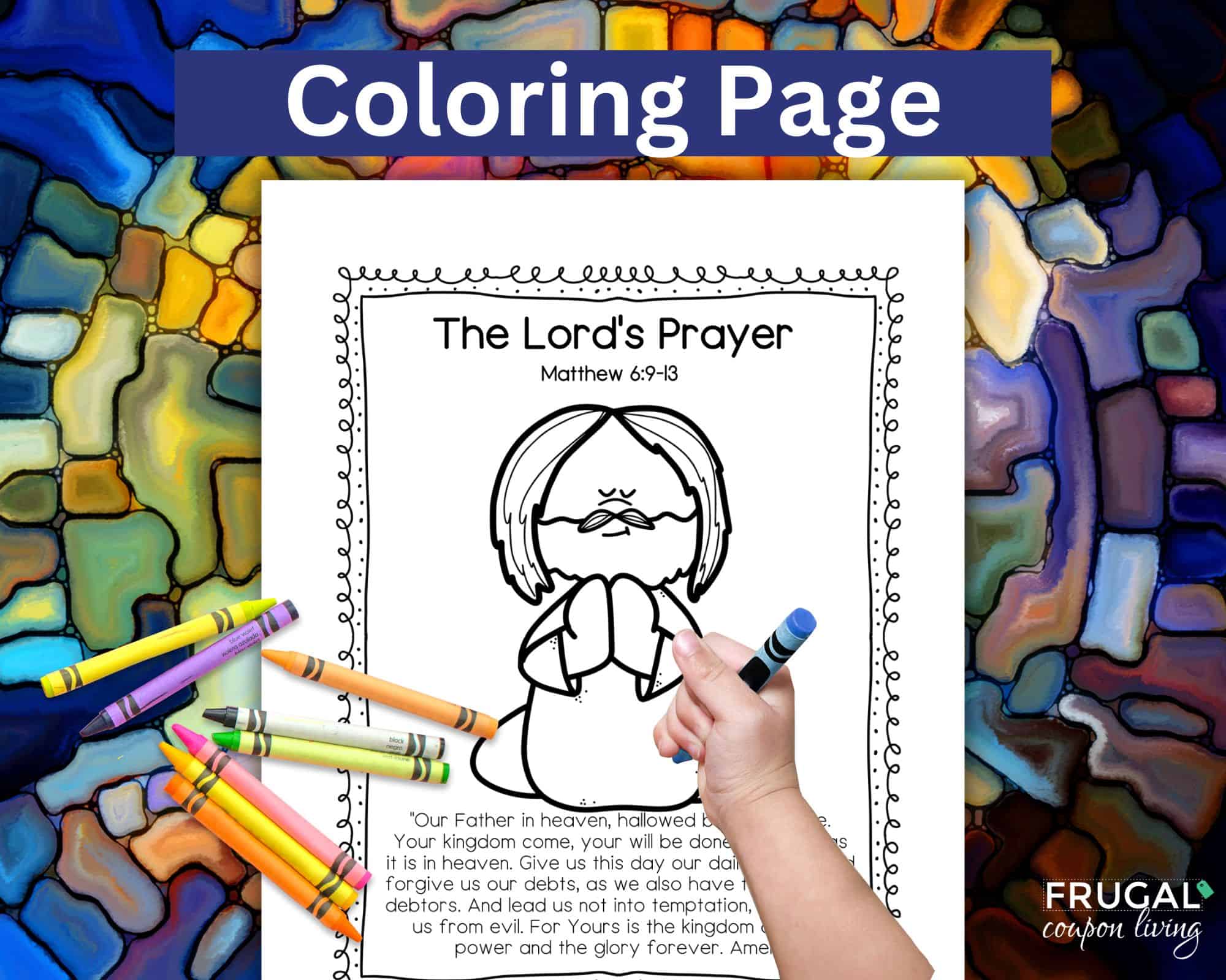 coloring page of the lords prayer