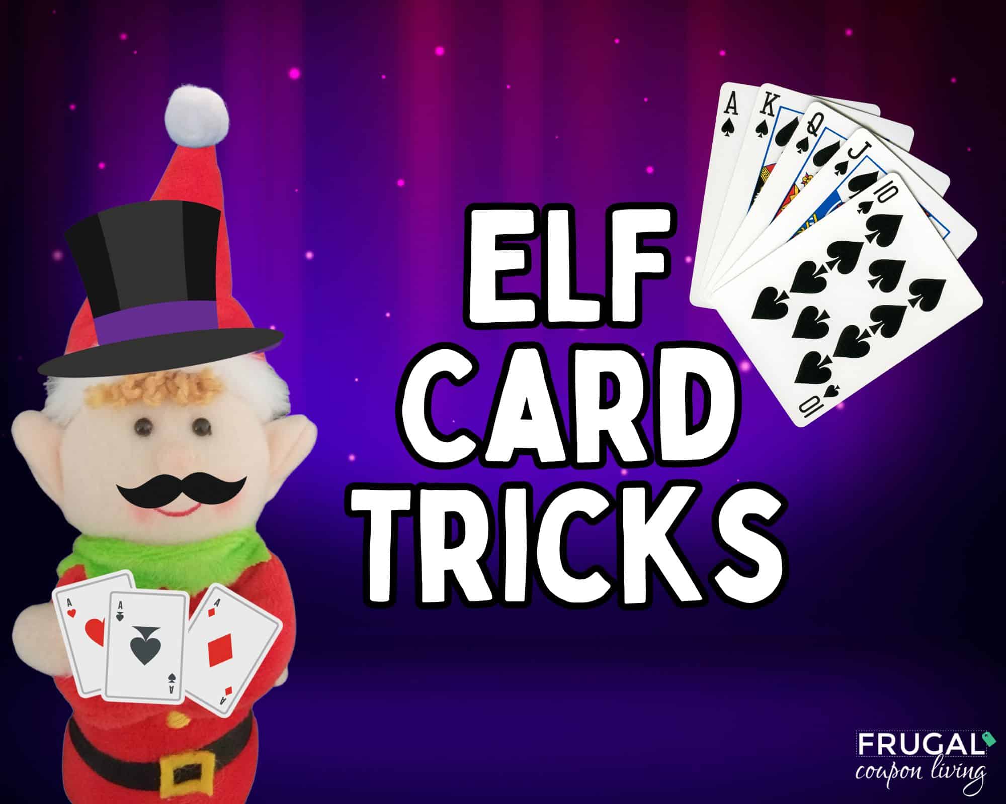 magic card trick printable elf prop set