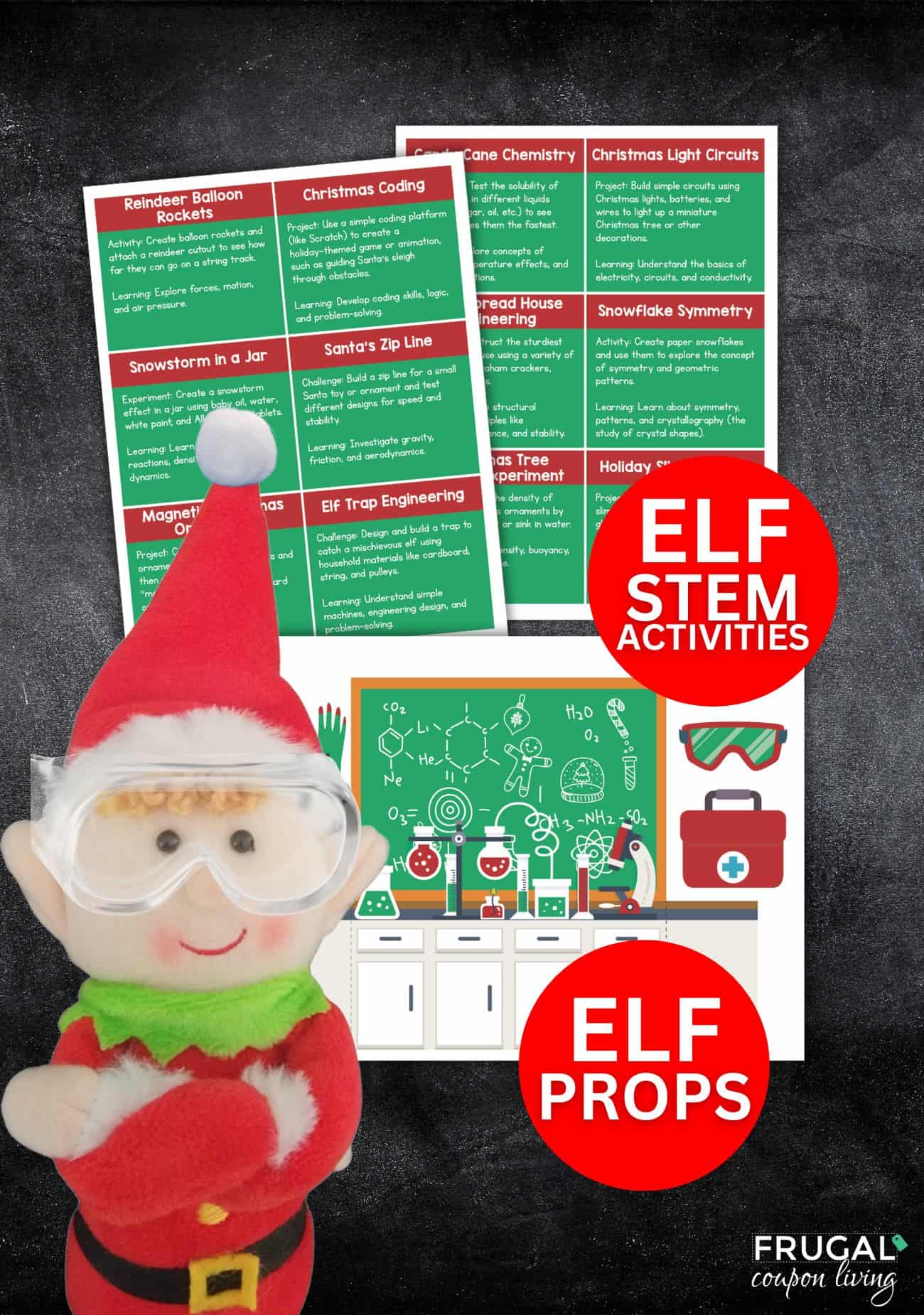 printable Elf SIzed Science Set with Winter STEM Activities