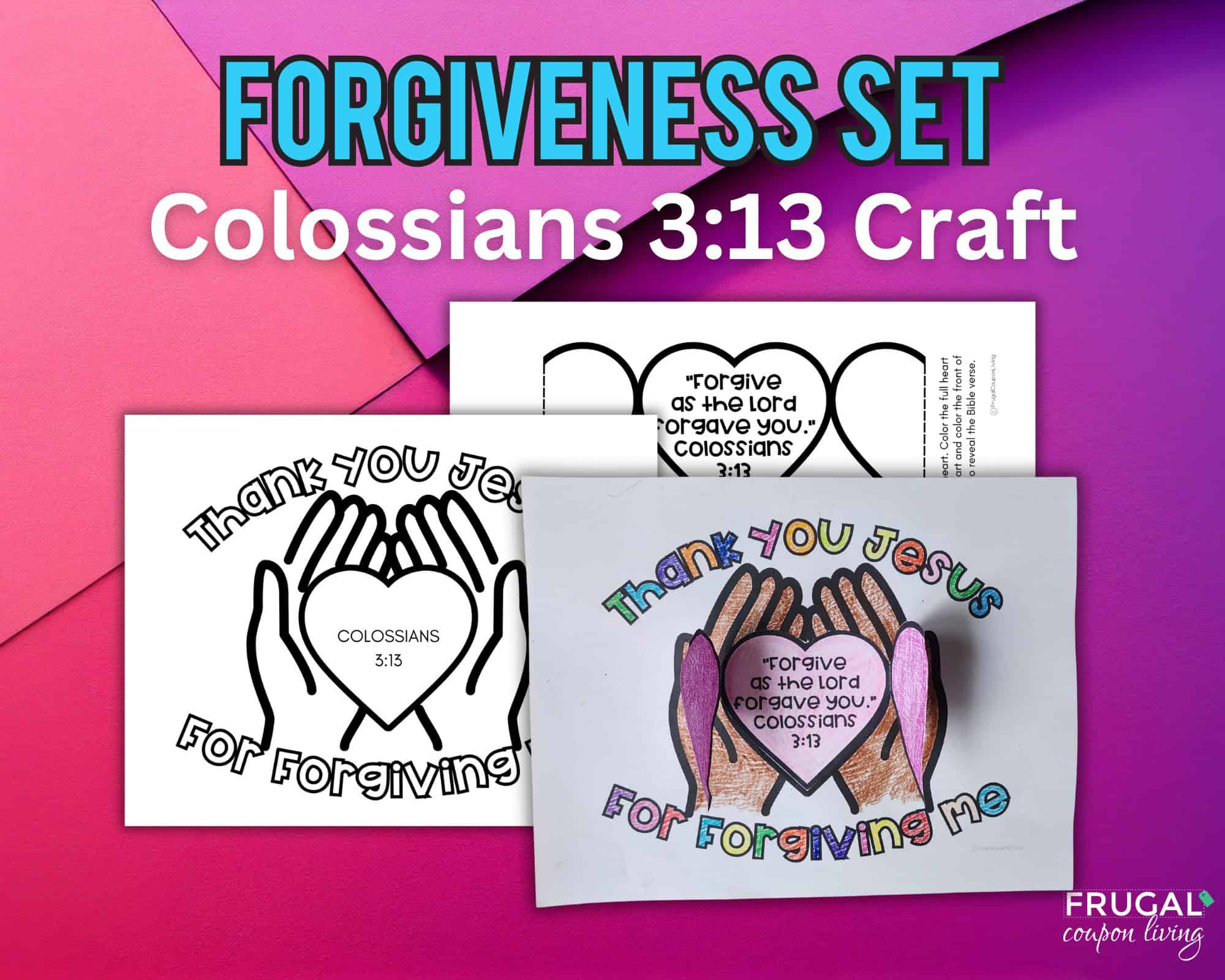 3-d heart craft on forgivness for kids