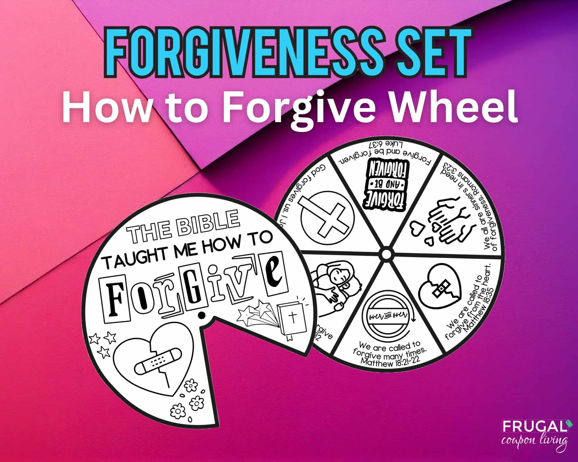 How to Forgive Craft Spinner Coloring Wheel