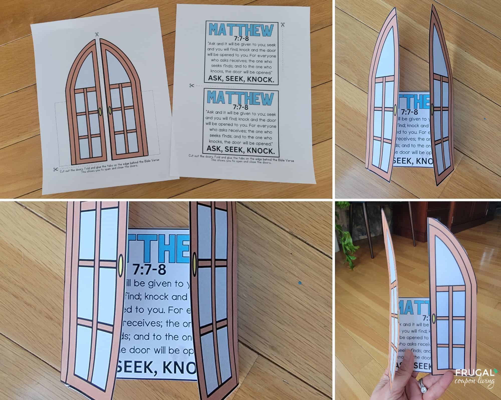 ask seek knock door craft for sermon on the mount