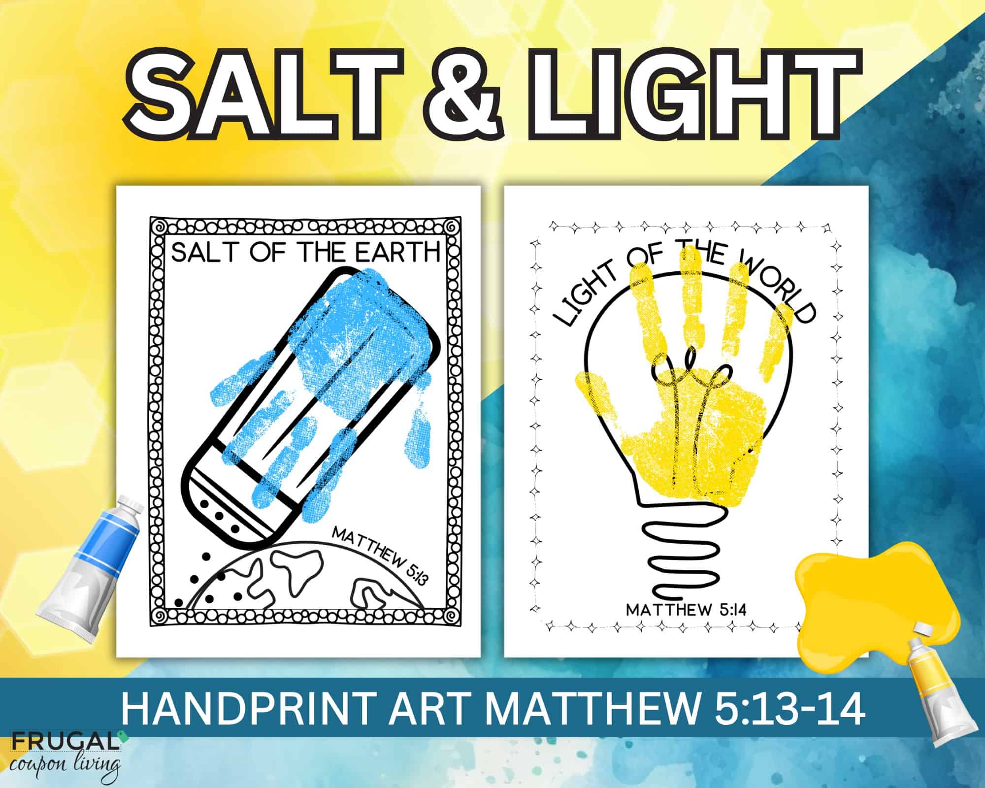 salt and light handprint craft matthew sermon of the mount