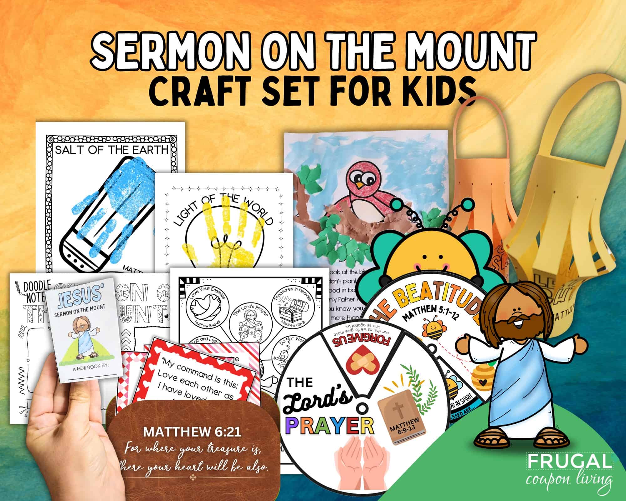 printable sermon on the mount activities for kids