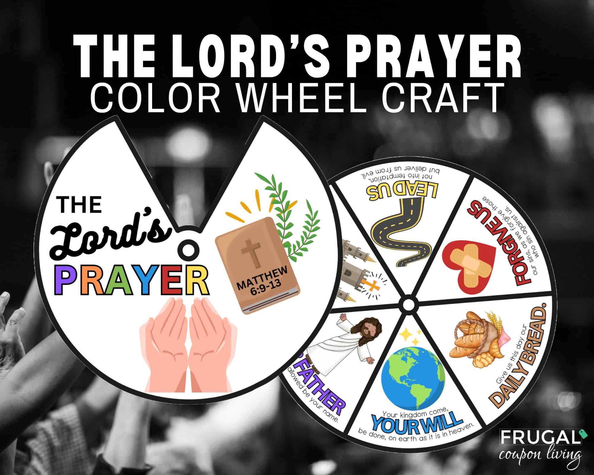 The Lord's Prayer coloring wheel sermon on the mount