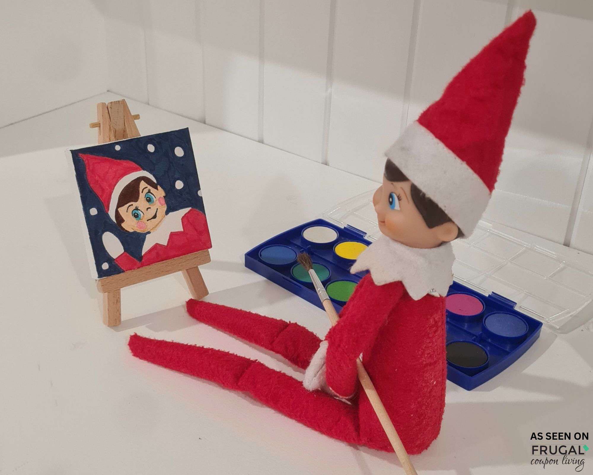 The Elf on the Shelf Self Portrait Painting