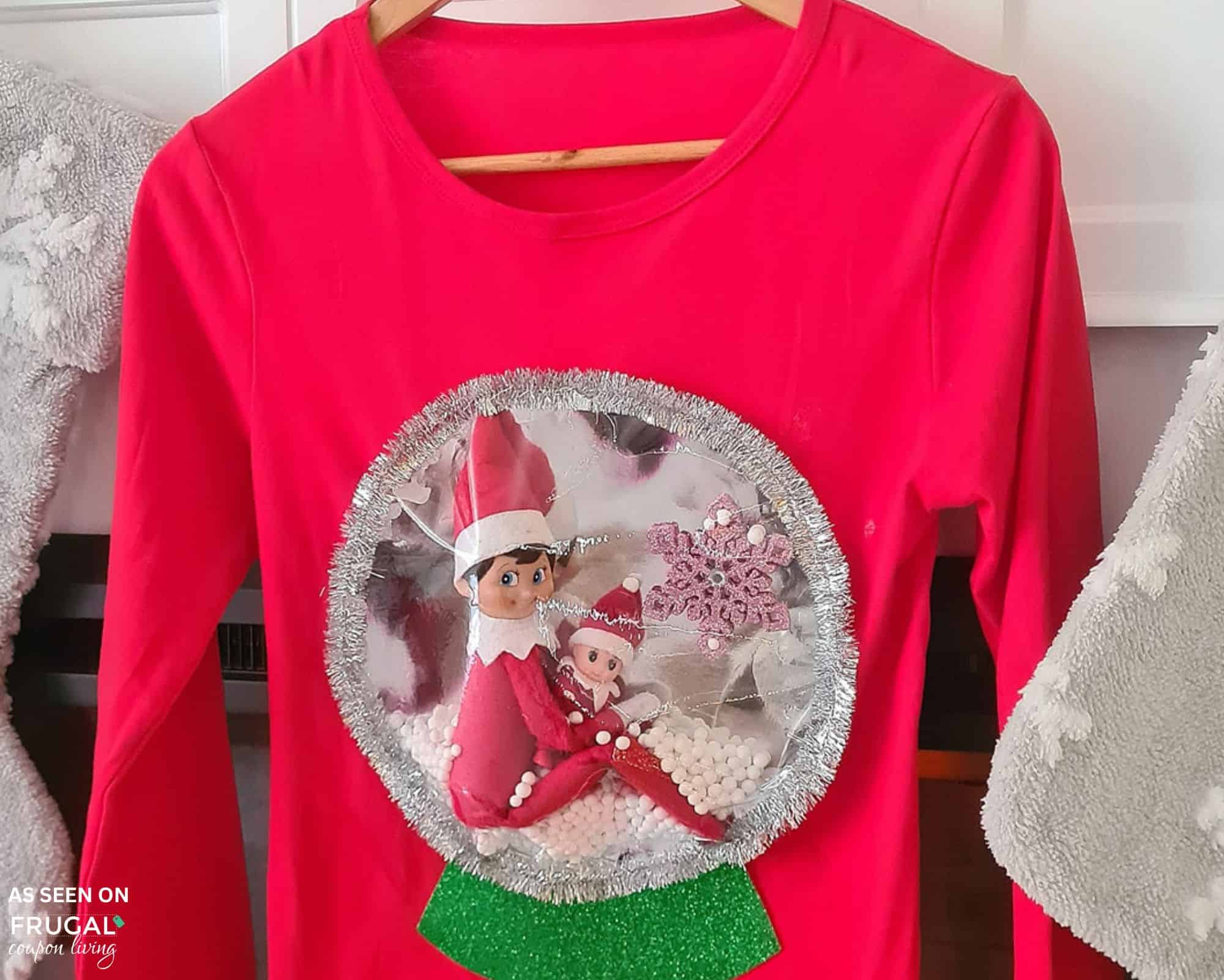 take the elf on the shelf anywhere when you put him inside a t-shirt