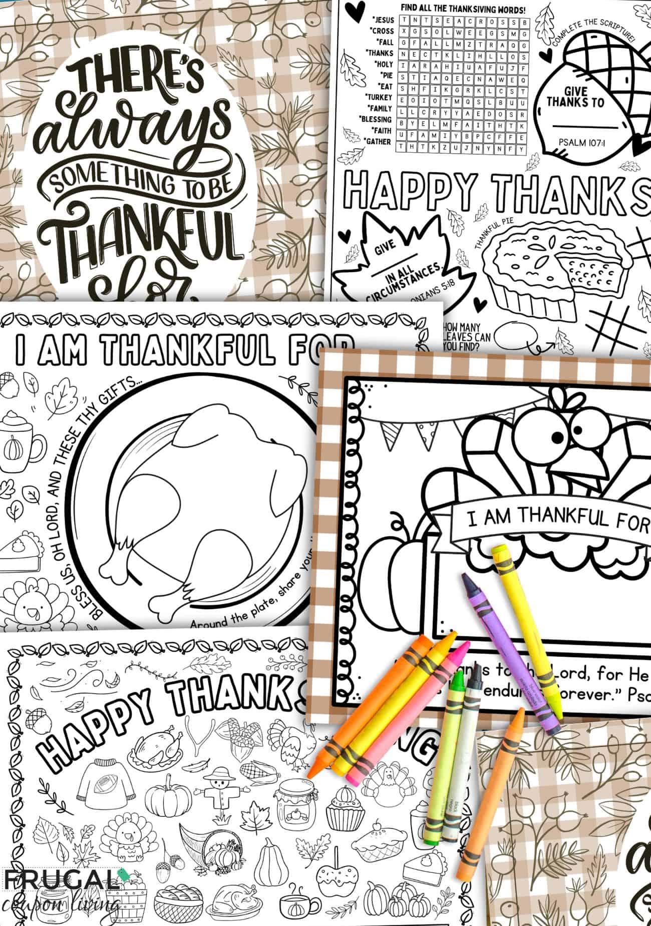 cute thanksgiving placemats for kids with bible verse