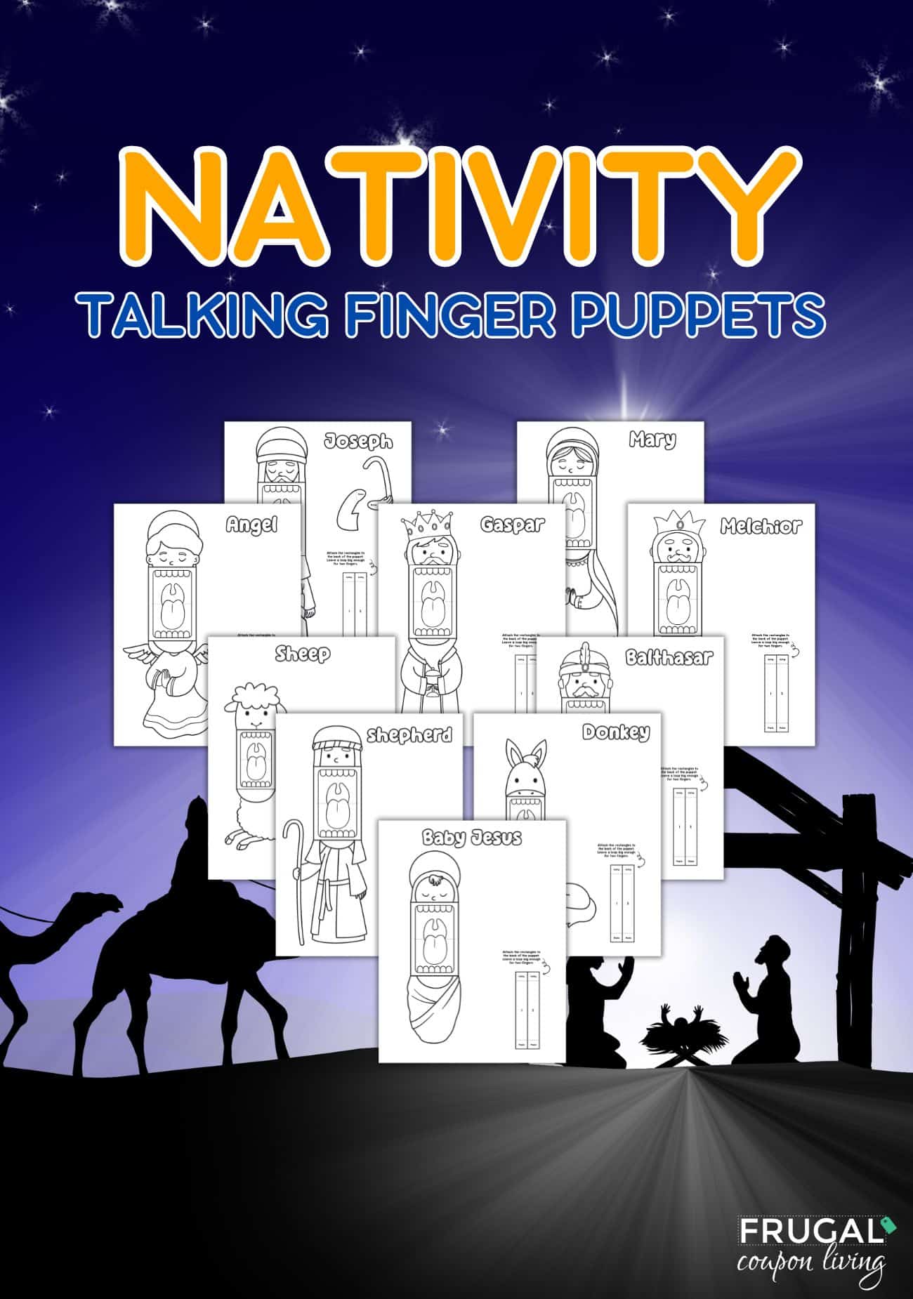 nativity finger puppet crafts for kids