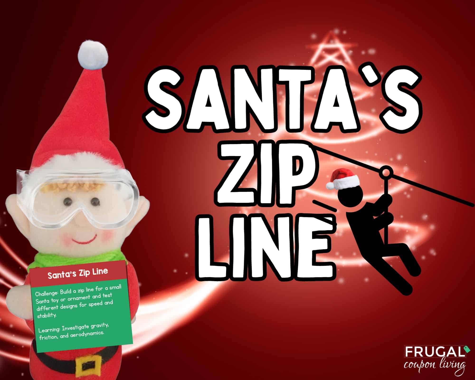 christmas stem activity for elf zip line