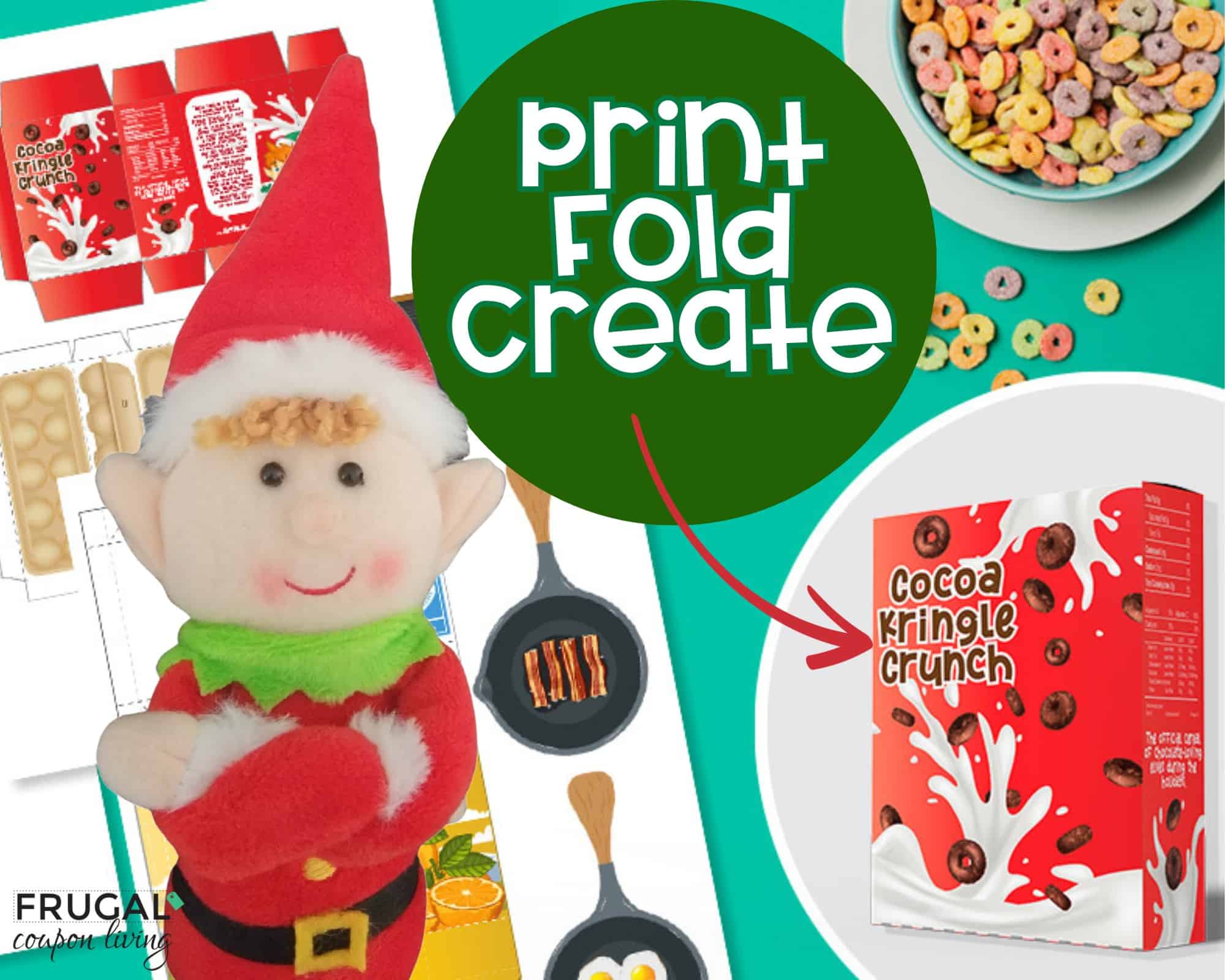 printable elf breakfast set